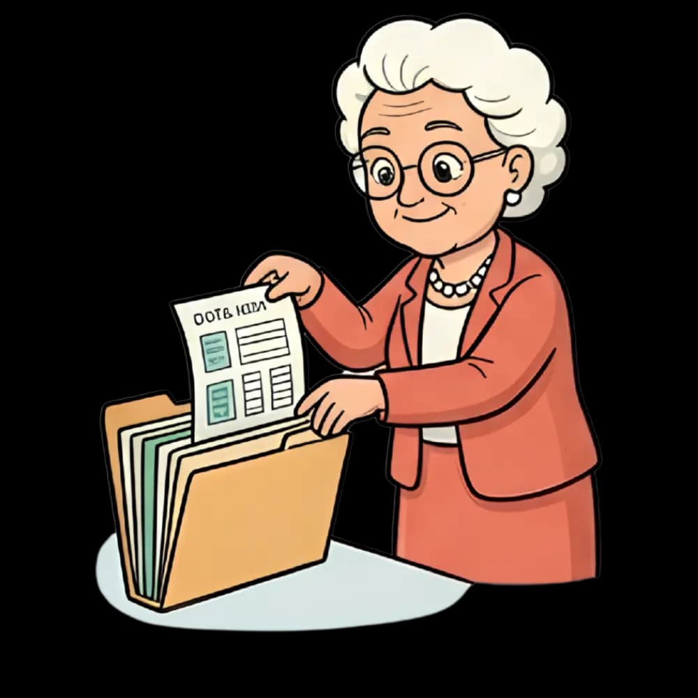 עדנה ממלאה טפסים